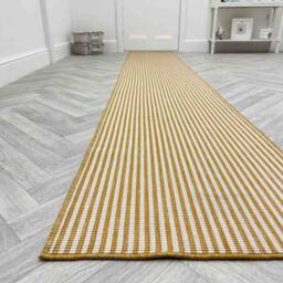 runrug Carpet Runner Rug - Indoor/Outdoor, Reversible, 2mm - 'Pinstripe' in Beige - Size: 70 cm x 390 cm - thumbnail 5