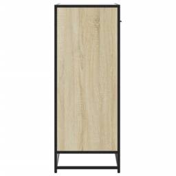 Berkfield Home Shoe Cabinet Sonoma Oak 75x38x97.5 cm Engineered Wood & Metal in Light Brown - thumbnail 5