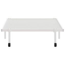 Berkfield Home Bed Frame without Mattress Foldable White 100x190 cm Steel - thumbnail 6