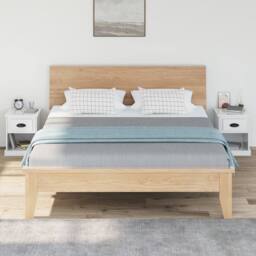 Berkfield Home Bedside Cabinets 2 pcs High Gloss White 39x39x47.5 cm Engineered Wood - thumbnail 3