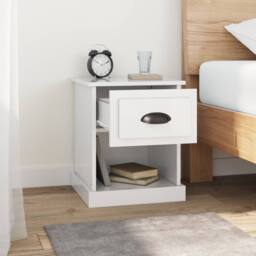Berkfield Home Bedside Cabinets 2 pcs High Gloss White 39x39x47.5 cm Engineered Wood - thumbnail 4