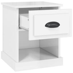 Berkfield Home Bedside Cabinets 2 pcs High Gloss White 39x39x47.5 cm Engineered Wood - thumbnail 7