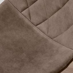 FurnitureboxUK Tessa Brown Velvet & Silver Office Chair - thumbnail 4