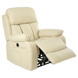 More4Homes Chester Electric Bonded Leather Automatic Recliner Heat & Massage Chair in Black - thumbnail 6