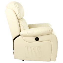 More4Homes Chester Electric Bonded Leather Automatic Recliner Heat & Massage Chair in Black - thumbnail 5