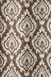 Pineapple Elephant 'Suri Geo' Lined Eyelet Curtains in Natural - Size: 168 cm width x 183 cm drop - thumbnail 3