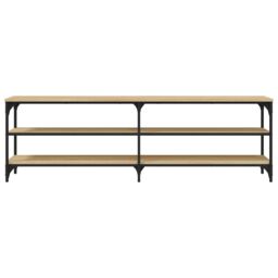 Berkfield Home TV Cabinet Sonoma Oak 160x30x50 cm Engineered Wood in Brown - Size: 160 x 30 x 50 cm - thumbnail 5