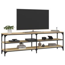 Berkfield Home TV Cabinet Sonoma Oak 160x30x50 cm Engineered Wood in Brown - Size: 160 x 30 x 50 cm - thumbnail 4