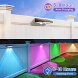 EONLION 4X Solar Powered Door Fence Wall Lights LED Garden Lamp - thumbnail 5