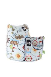 Bean Lazy Cotton Blue Pirate Island Bean Bag Arm Chair Toddler Size in Light Blue - Size: Small - thumbnail 2