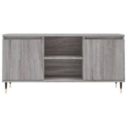 Berkfield Home TV Cabinet Grey Sonoma 104x35x50 cm Engineered Wood - Size: 104 x 35 x 50 cm - thumbnail 5