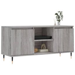 Berkfield Home TV Cabinet Grey Sonoma 104x35x50 cm Engineered Wood - Size: 104 x 35 x 50 cm - thumbnail 3
