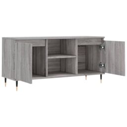 Berkfield Home TV Cabinet Grey Sonoma 104x35x50 cm Engineered Wood - Size: 104 x 35 x 50 cm - thumbnail 6