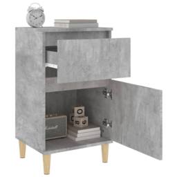 Berkfield Home Bedside Cabinet Concrete Grey 40x35x70 cm - Size: 40 x 35 x 70 cm - thumbnail 5