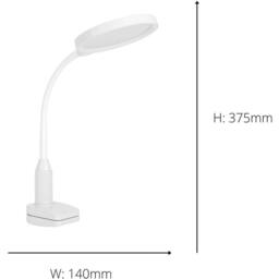 Loops Sleek Modern White LED Table Lamp for Stylish Indoor Home Lighting - thumbnail 4