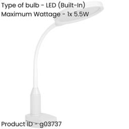 Loops Sleek Modern White LED Table Lamp for Stylish Indoor Home Lighting - thumbnail 2