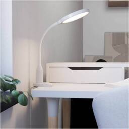 Loops Sleek Modern White LED Table Lamp for Stylish Indoor Home Lighting - thumbnail 3
