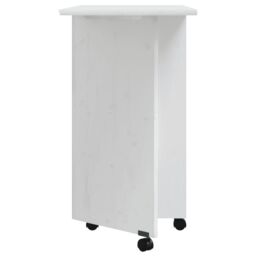 Berkfield Home Rolling Cabinet with Desk MOSS White Solid Wood Pine - thumbnail 5