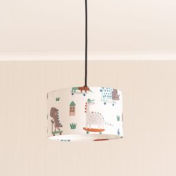 ValueLights Dino Childrens Nursery Drum Ceiling Floor Light Lamp Shade & 10w LED - thumbnail 5