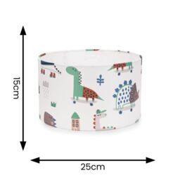 ValueLights Dino Childrens Nursery Drum Ceiling Floor Light Lamp Shade & 10w LED - thumbnail 7