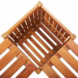 Berkfield Home Durable Garden Corner Bench with Planter 117x117x40cm Solid Acaci in Brown - Size: 117 x 117 x 40 cm - thumbnail 7