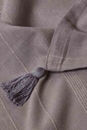 Homescapes Cotton Rajput Ribbed Throw in Grey - Size: 255 cm x 360 cm - thumbnail 5