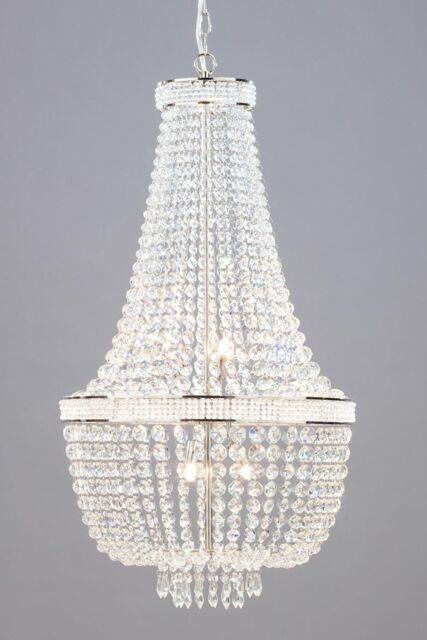 BHS Lighting Emily Chandelier in Metallic Silver - image 1