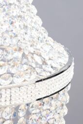 BHS Lighting Emily Chandelier in Metallic Silver - thumbnail 3