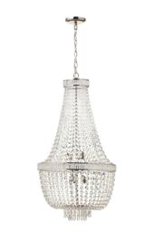 BHS Lighting Emily Chandelier in Metallic Silver - thumbnail 4