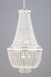 BHS Lighting Emily Chandelier in Metallic Silver