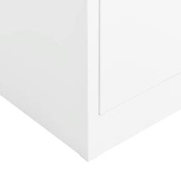 Berkfield Home Locker Cabinet White 90x40x180 cm Steel - Size: 90 x 40 x 180 cm - thumbnail 6