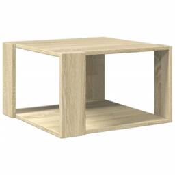 Berkfield Home Coffee Table Sonoma Oak 51.5x51.5x30 cm Engineered Wood in Light Tan