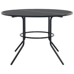 Berkfield Home Stackable Garden Chair Set 5 pcs Anthracite Powder-coated Steel in Black - thumbnail 6