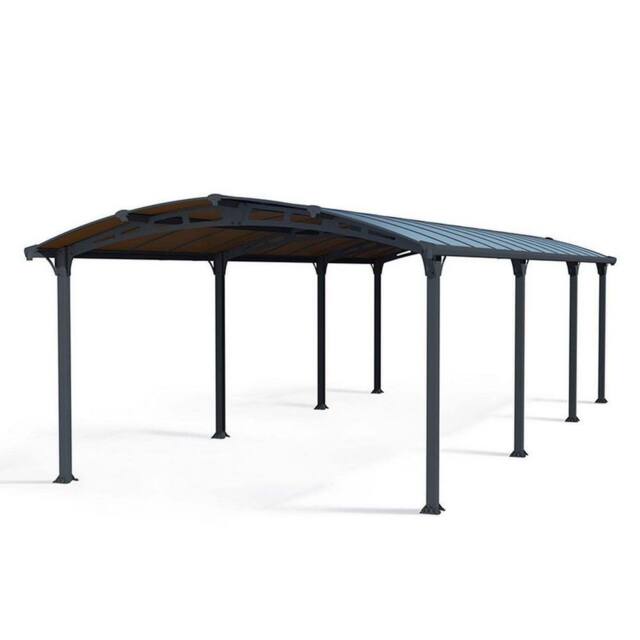 Palram Arcadia Carport 8500 - Polycarbonate - L863 x W359 x H242 cm - Grey - image 1