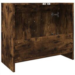 Berkfield Home Sink Cabinet Smoked Oak 63x29x55 cm Engineered Wood in Brown - Size: 63 x 29 x 55 cm - thumbnail 7