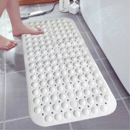 SPETLEK Non Slip Bath Mat 100x40 cm Shower Mat Bathtub in White - thumbnail 4