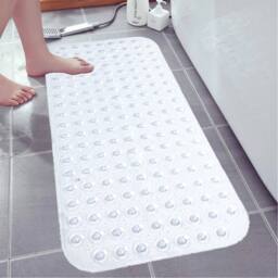 SPETLEK Non Slip Bath Mat 100x40 cm Shower Mat Bathtub in White - thumbnail 2
