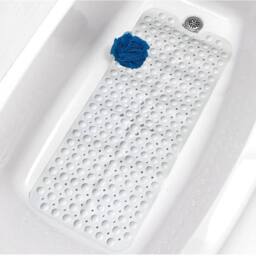 SPETLEK Non Slip Bath Mat 100x40 cm Shower Mat Bathtub in White - thumbnail 3