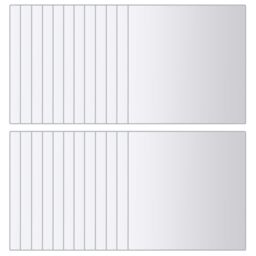 Berkfield Home 24 pcs Mirror Tiles Square Glass in Silver - thumbnail 4