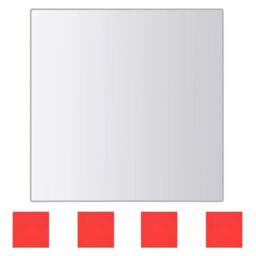 Berkfield Home 24 pcs Mirror Tiles Square Glass in Silver - thumbnail 5