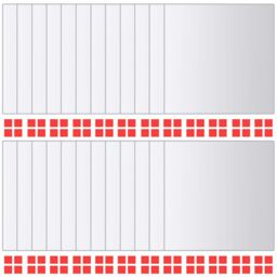 Berkfield Home 24 pcs Mirror Tiles Square Glass in Silver - thumbnail 2