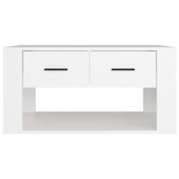 Berkfield Home Decorative Coffee Table White 80x50x40 cm Engineered Wood - Size: 80 x 50 x 40 cm - thumbnail 6