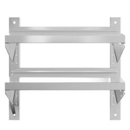 Berkfield Home 2-Tier Wall Shelf 50x30x60 cm Silver Stainless Steel - Size: 50 x 30 x 60 cm - thumbnail 5