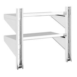 Berkfield Home 2-Tier Wall Shelf 50x30x60 cm Silver Stainless Steel - Size: 50 x 30 x 60 cm - thumbnail 7