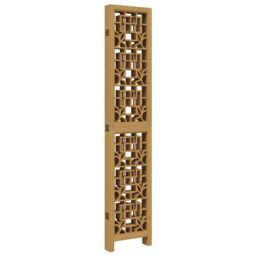 Berkfield Home Room Divider 6 Panels Brown Solid Wood Paulownia - thumbnail 5