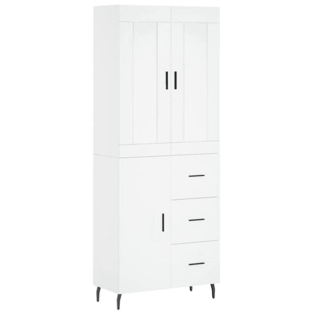 Berkfield Home Highboard White 69.5x34x180 cm Engineered Wood - image 1