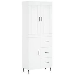 Berkfield Home Highboard White 69.5x34x180 cm Engineered Wood - thumbnail 1