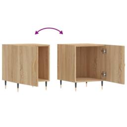 Berkfield Home Modern Bedside Cabinets 2 pcs Sonoma Oak 40x40x50 cm Engineered Wood in Brown - Size: 40 x 40 x 50 cm - thumbnail 8