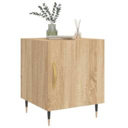 Berkfield Home Modern Bedside Cabinets 2 pcs Sonoma Oak 40x40x50 cm Engineered Wood in Brown - Size: 40 x 40 x 50 cm - thumbnail 4