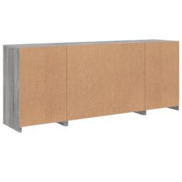 Berkfield Home Sideboard with LED Lights Grey Sonoma 163x37x67 cm - Size: 163 x 37 x 67 cm - thumbnail 8
